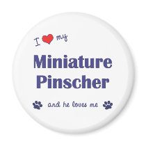 I Love My Miniature Pinscher (Male Dog) magnets by thatsalottadogs I Love My Miniature Pinscher (Male Dog) magnets