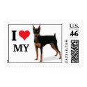 I Love My Miniature Pinscher postage by akiliking I Love My Miniature Pinscher postage