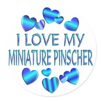 I Love My Miniature Pinscher stickers by TLArnold4 I Love My Miniature Pinscher stickers