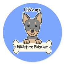 I Love My Miniature Pinscher stickers by dogcartoons I Love My Miniature Pinscher stickers