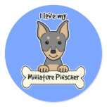 I Love My Miniature Pinscher Sticker