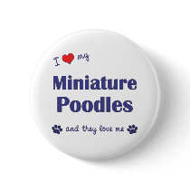 I Love My Miniature Poodles (Multiple Dogs) buttons by thatsalottadogs I Love My Miniature Poodles (Multiple Dogs) buttons