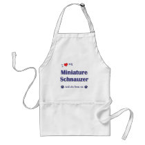 I Love My Miniature Schnauzer (Female Dog) Aprons