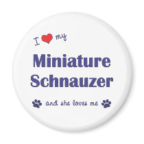 I Love My Miniature Schnauzer (Female Dog) magnets by thatsalottadogs I Love My Miniature Schnauzer (Female Dog) magnets
