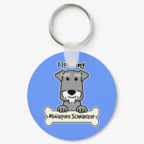 I Love My Miniature Schnauzer keychains by dogcartoons I Love My Miniature Schnauzer keychains