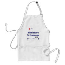 I Love My Miniature Schnauzer Mix (Male Dog) Apron