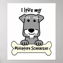 I Love My Miniature Schnauzer Print