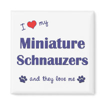 I Love My Miniature Schnauzers (Multiple Dogs) magnets