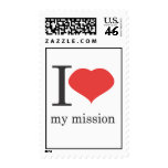 i love my mission postage stamp