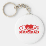 I Love My Mom & Dad Keychain