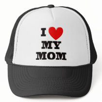 I Love My Mom Mesh Hat