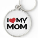 I Love My Mom Mother's Day Keychain