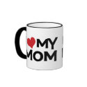 I Love My Mom Mother's Day Ringer Mug by koncepts I Love My Mom Mother's Day Ringer Mug