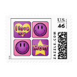 I Love My Mom Postage Stamps