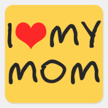 I Love My Mom Sticker
