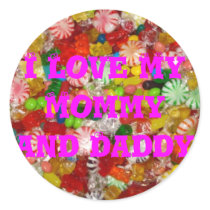 I Love My Mommy and Daddy stickers by EYECANDYDULCE I Love My Mommy and Daddy stickers