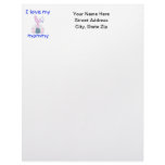 I love my mommy (boy bunny) letterhead template