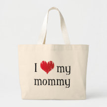 I love my mommy canvas bags