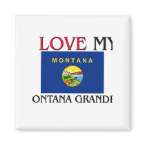 I Love My Montana Grandpa magnets
