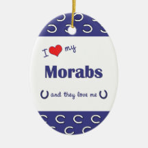 I Love My Morabs (Multiple Horses) Christmas Ornaments