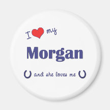 I Love My Morgan (Female Horse) Refrigerator Magnets