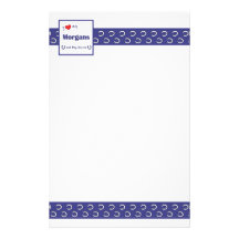 I Love My Morgans (Multiple Horses) Personalized Stationery
