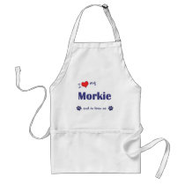 I Love My Morkie (Male Dog) aprons by dogadoodle I Love My Morkie (Male Dog) aprons