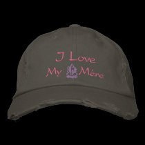 I Love My Mother In French Nickel embroidered hats