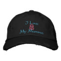 I Love My Mother In Italian Black embroideredhat