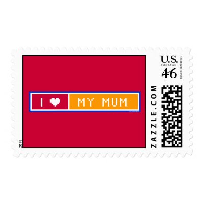 I Love My Mum Stamps by elisaemme