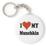 I Love My Munchkin Cat Gifts and Apparel keychains