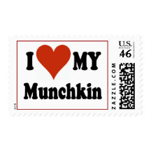 I Love My Munchkin Cat Gifts and Apparel Postage Stamps