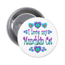I Love My Munchkin Cat Pin