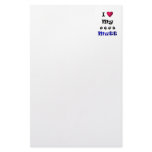 I Love My Mutt Customized Stationery