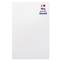 I Love My Mutt Customized Stationery