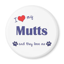 I Love My Mutts (Multiple Dogs) magnets