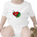 I Love my Nanday Conure Baby Creeper t-shirts