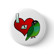 I Love my Nanday Conure buttons by MenagerieMayhem I Love my Nanday Conure buttons