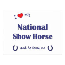 I Love My National Show Horse (Male Horse) Postcard