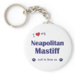 I Love My Neapolitan Mastiff (Male Dog) Key Chain