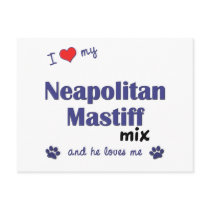 I Love My Neapolitan Mastiff Mix (Male Dog) postcards