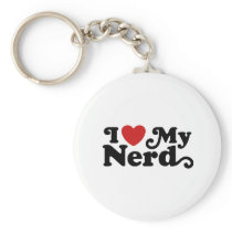 I Love My Nerd Keychain