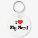 I Love My Nerd Keychain by MyLoveStore I Love My Nerd Keychain