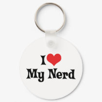 I Love My Nerd Keychain by MyLoveStore I Love My Nerd Keychain