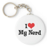 I Love My Nerd Keychain