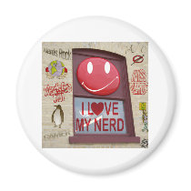 I Love My Nerd magnets