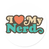 I Love My Nerd Stickers