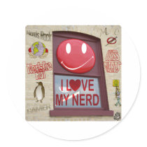 I Love My Nerd stickers by GraffitiArt I Love My Nerd stickers
