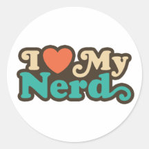 I Love My Nerd Stickers