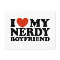 I Love My Nerdy Boyfriend Postcards